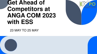 Get Ahead of Competitors at ANGA COM 2023 with Expo Stand Services