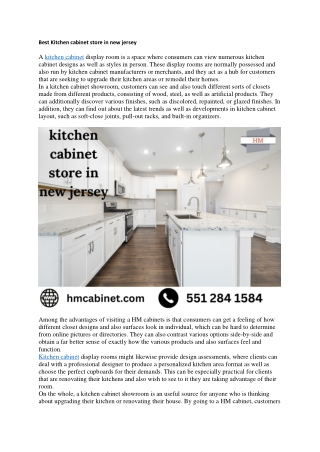 Best Kitchen cabinet store in new jersey