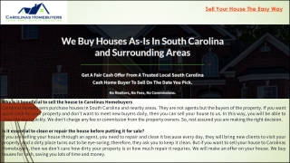 Carolinas Home Buyers | Carolinashomebuyers.com