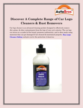 Buy Logo Cleaner Online