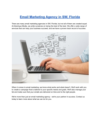 Email Marketing Agency in SW, Florida