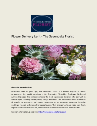 Flower Delivery kent - The Sevenoaks Florist