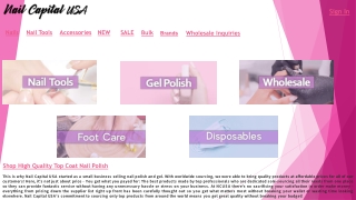 Shop High Quality Top Coat Nail Polish | Nailcapitalusa.com