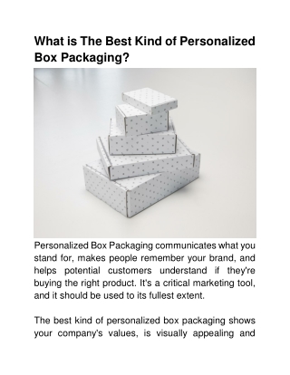 What is The Best Kind of Personalized Box Packaging_