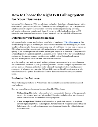 How to Choose the Right IVR Calling System for Your Business.docx