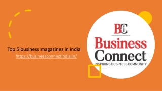 Top 5 business magazines in india