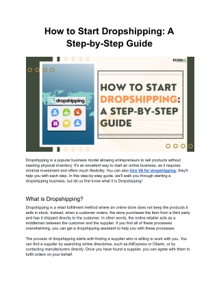 How to Start Dropshipping: A Step-by-Step Guide