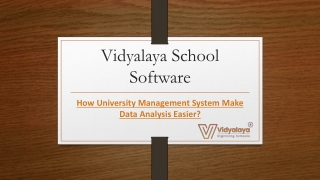 How University Management System Make Data Analysis Easier