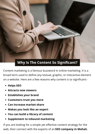 Why Is The Content So Significant?