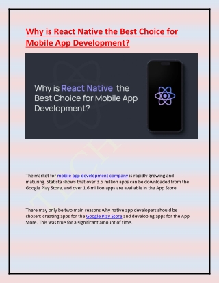 Why is React Native the Best Choice for Mobile App Development