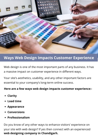 Ways Web Design Impacts Customer Experience