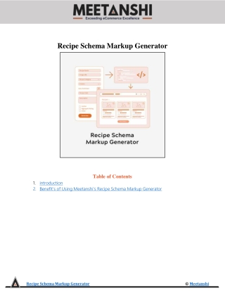 Recipe Schema Markup Generator