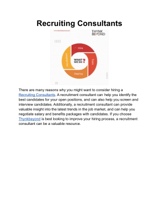 Recruiting Consultants | Thynkbeyond