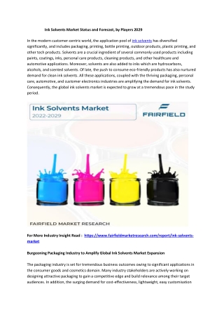 Ink Solvents Market