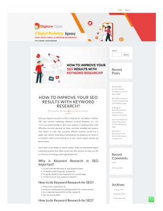 How To Improve Your SEO Results With Keyword Research