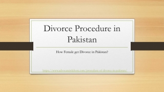 Basic Divorce Procedure in Pakistan For Females