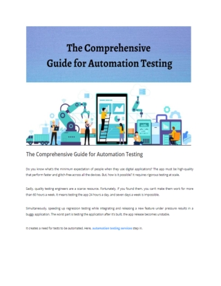 The Comprehensive Guide for Automation Testing