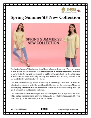 Spring Summer’23 New Collection