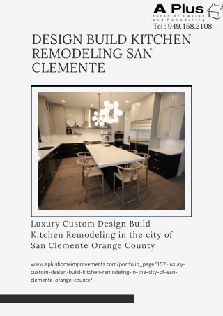 Design Build Kitchen Remodeling San Clemente