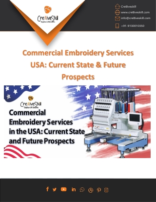 The Current State & Future Prospects Of Commercial Embroidery Services In The US