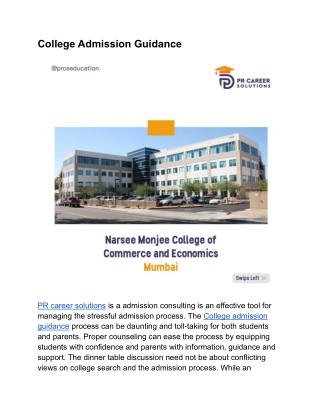College Admission Guidance
