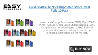 Lucid CHARGE NTN 5% Disposable Device