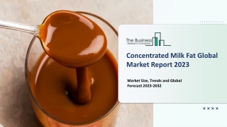 Concentrated Milk Fat Market 2023: Size, Growth And Top Manufacturers Analysis