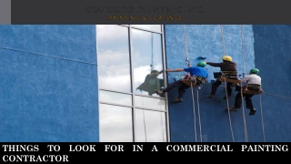 Things to Look for in a Commercial Painting Contractor