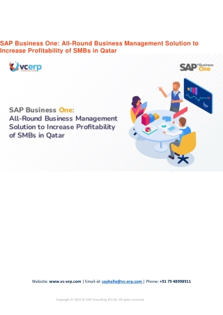 SAP Business One: All-Round Business Management Solution to Increase Profitabili