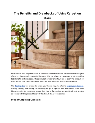 The Benefits and Drawbacks of Using Carpet on Stairs - Rainbow Carpets