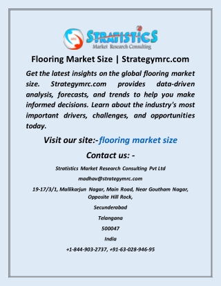 Flooring Market Size  Strategymrc com