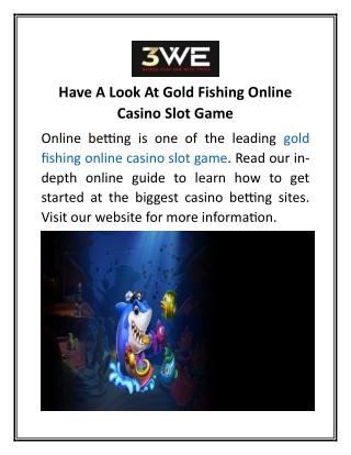 Have A Look At Gold Fishing Online Casino Slot Game ;;;