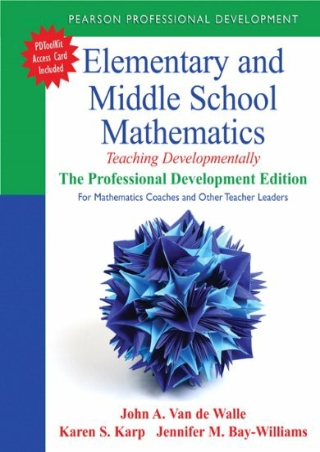 PDF/READ Elementary and Middle School Mathematics: Teaching Developmentally: The