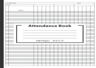 Download Attendance Book: Attendance Tracking Chart for Teachers, Employees, Sta