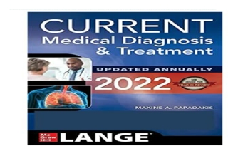 Download CURRENT MEDICAL DIAGNOSIS AND TREATMENT: 2022 Full