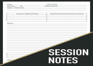 (PDF) Session Notes Notebook: Session Notebook For Therapists Ipad