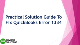 Simple step-by-step guide to fix QuickBooks Error 1334