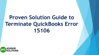 A quick and easy guide to fix QuickBooks Error 15106