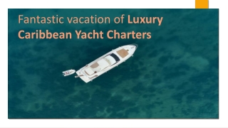 Fantastic vacation of Luxury Caribbean Yacht Charters