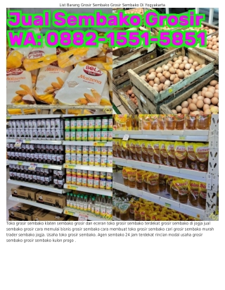 Ö882–I55I–585I (WA) Usaha Semi Grosir Sembako Grosir Sembako Wonosari