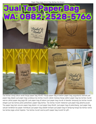 O882–2528–57ϬϬ (WA) Paper Bag Ziplock Tas Kertas Hp