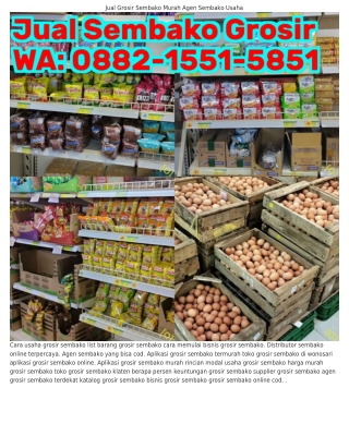 O882-1551-5851 (WA) Info Grosir Sembako Grosir Sembako Sleman