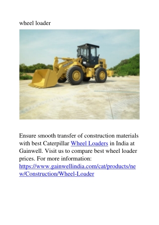 wheel loader