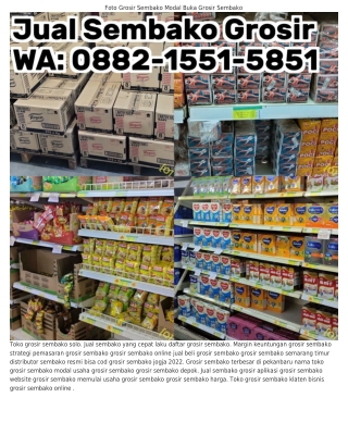 Ô88ᒿ-l55l-585l (WA) Grosir Sembako Harga Grosir Warung Sembako