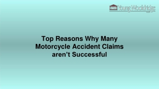 Top Reasons Why Many Motorcycle Accident Claims aren’t Successful