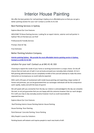 Commercial painting Sydney