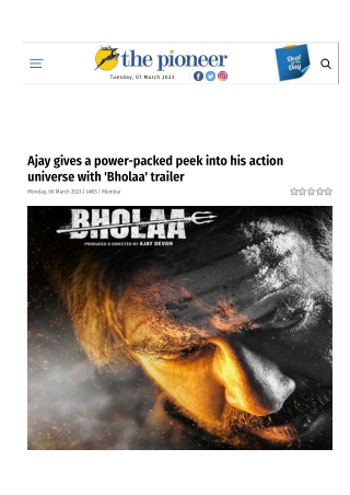 Ajay gives a power-packed peek into his action universe with 'Bholaa' trailer