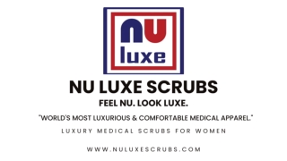 Nu Luxe Scrubs- Luxury Medical Scrubs For Women