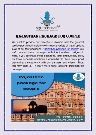 Rajasthan package for couple