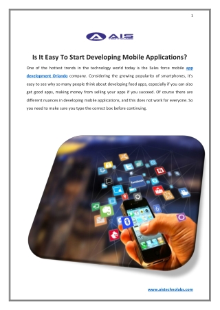 Is It Easy To Start Developing Mobile Applications